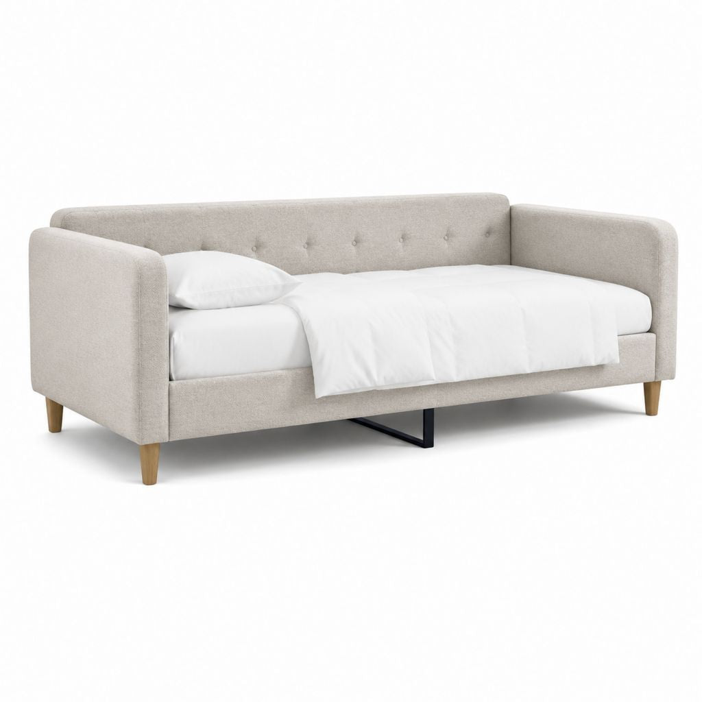 Polsterbett Tagesbett Beige Polyester Rechteckig 90 x 200 cm