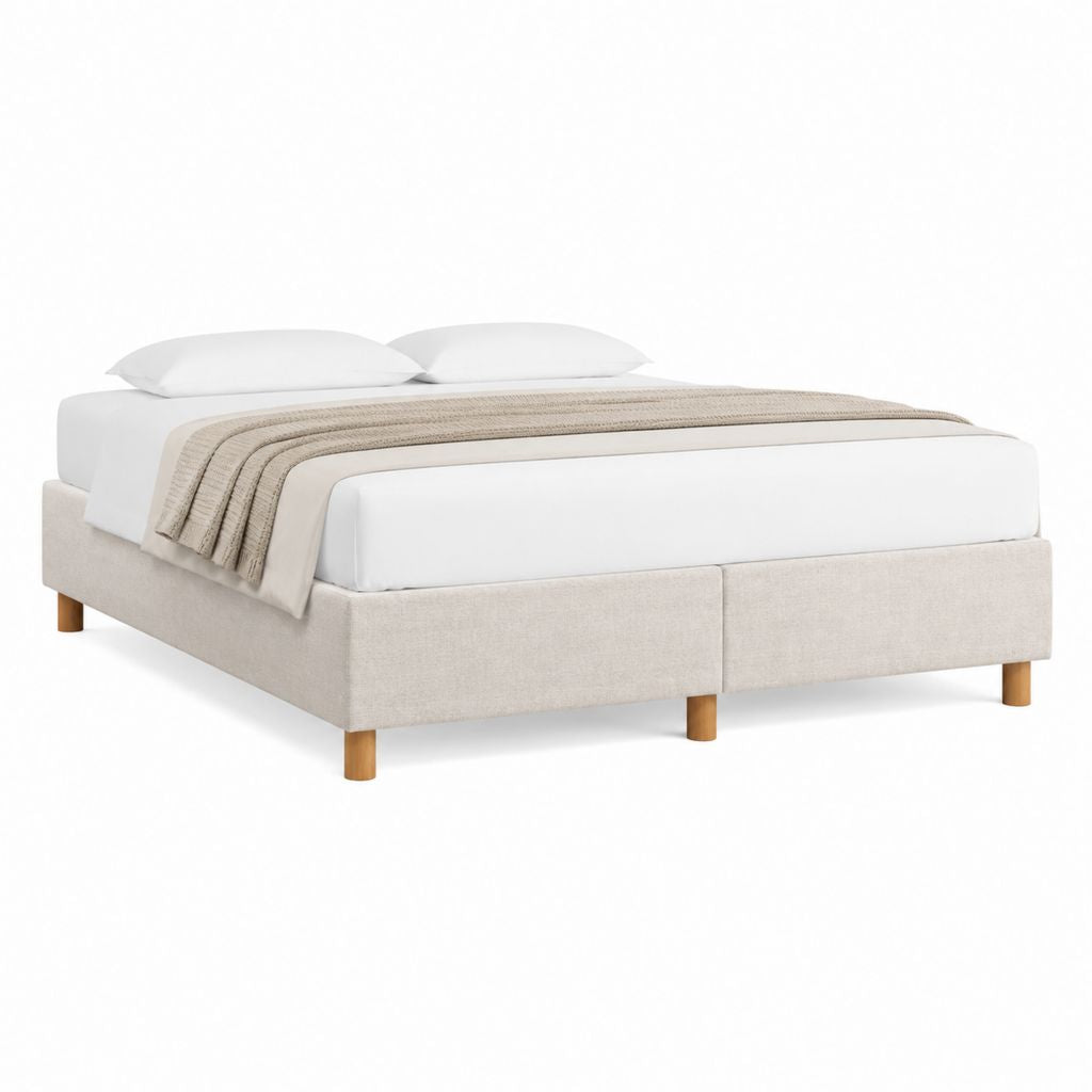 Polsterbett Doppelbett Beige Polyester Rechteckig 160 x 200 cm